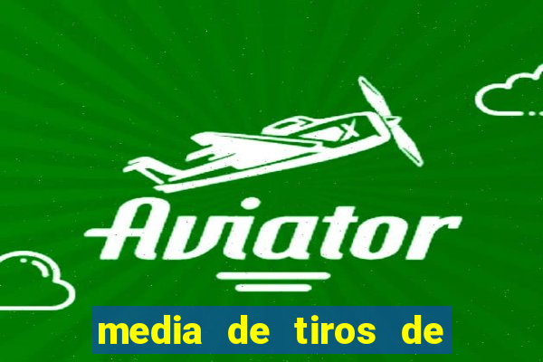 media de tiros de meta por jogo