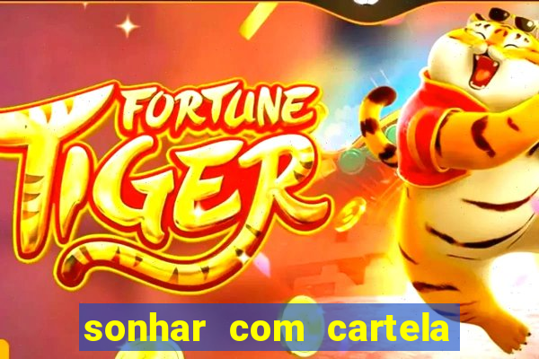 sonhar com cartela de bingo